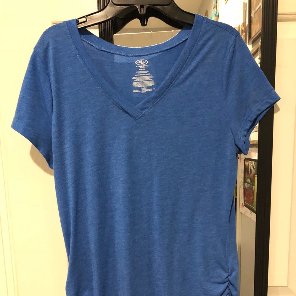 Blue athletic shirt